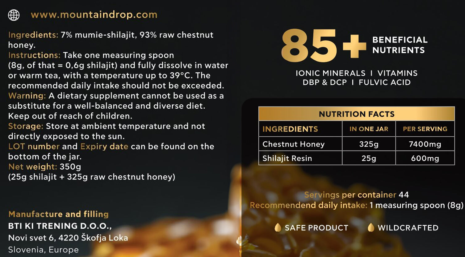 Mountaindrop® Chestnut Honey+ 350g image 8