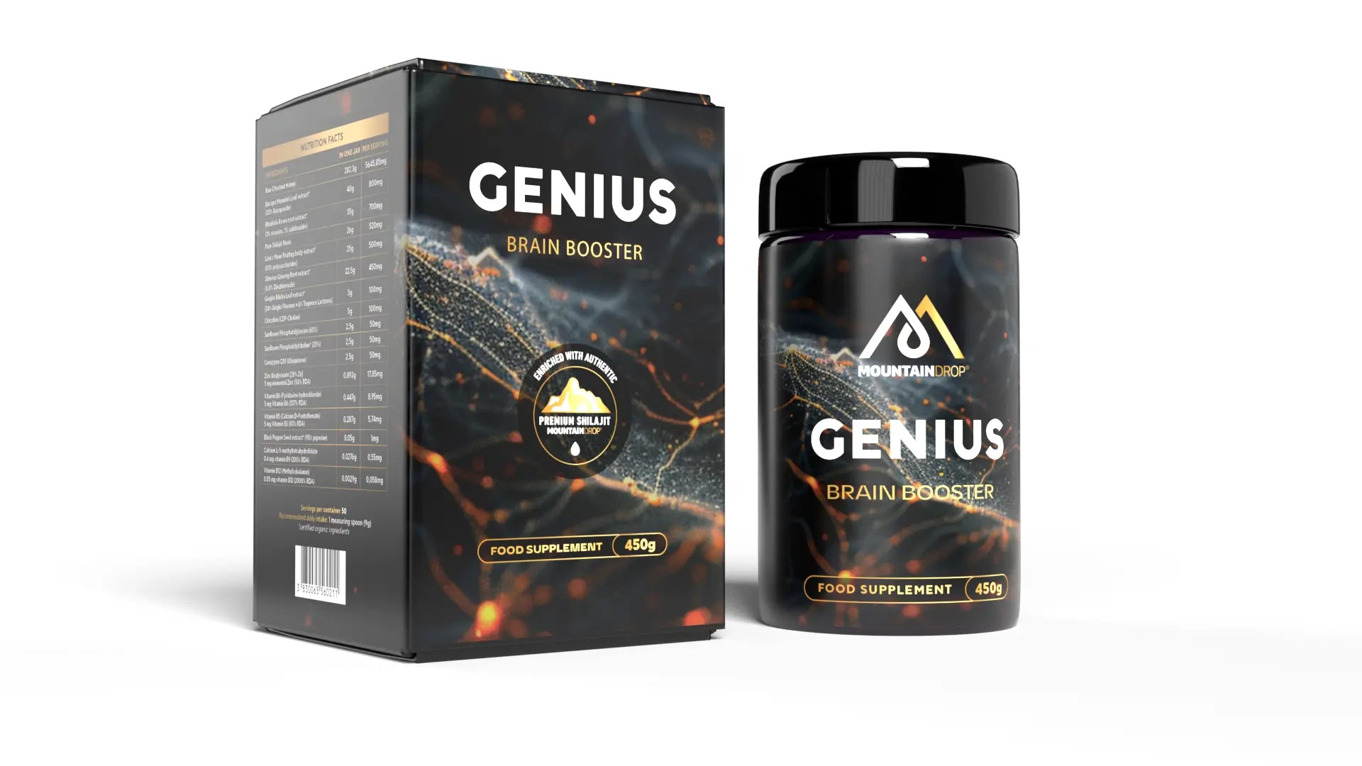 Mountaindrop® Genius - Fokus & Hukommelse - Lions Mane Norge