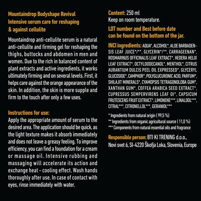 Mountaindrop® Bodyshape Revival 250ml image 1